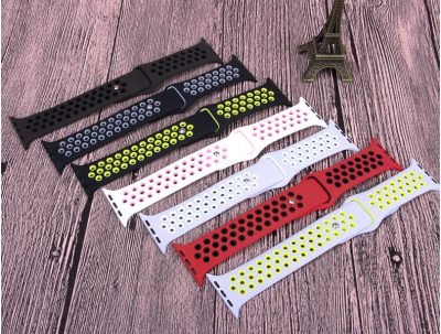 Colorful silicone apple watch bands Nike sport band