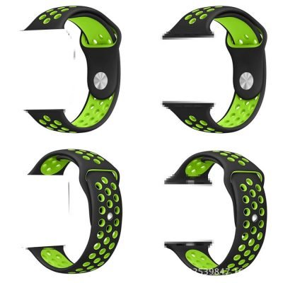 Dual color Soft Silicone strap for Apple Watch Nike Sport Band