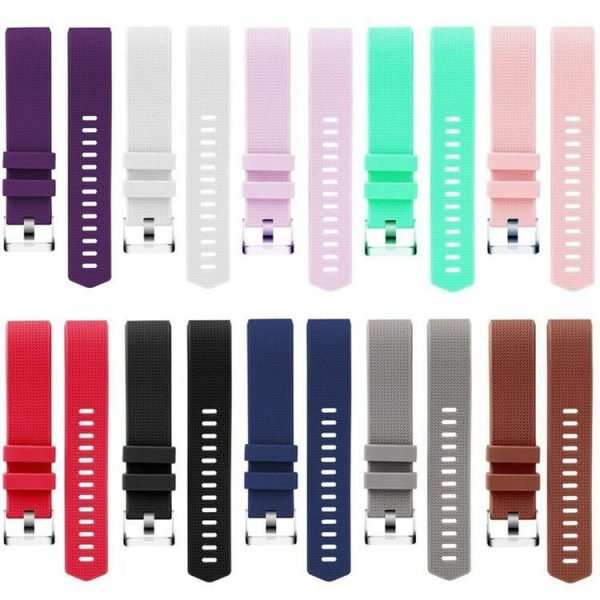 Pure-Color-Soft-Silicone-Replacement-Watch-Band-Watch-Bracelet-for-Fitbit-Charge-2-Women-Men-Black