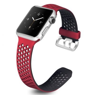 black red Silicone Strap Nike Sport band for Apple Watch