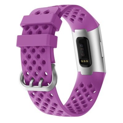 watch straps for fitbit charge 3 wristband purple back