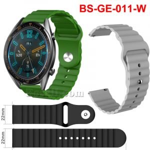 22mm Standard Wavy bump silicone rubber watch strap