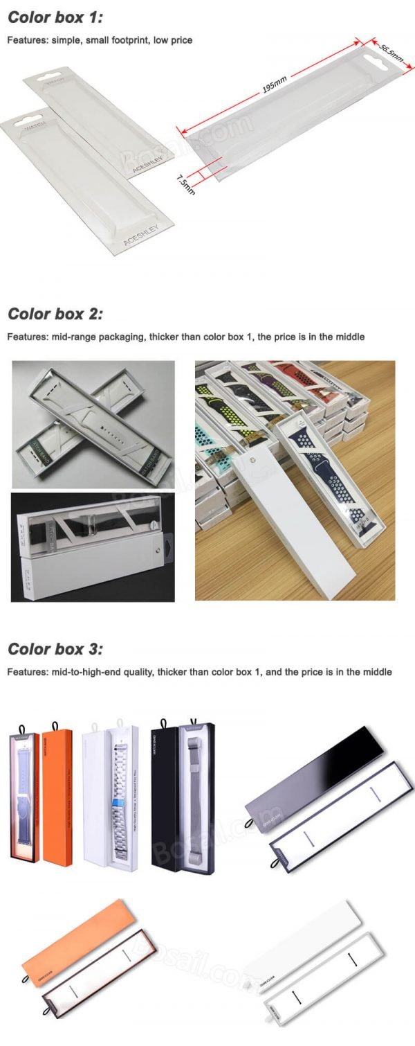 NFC 213 Tag Apple watch band strap color box
