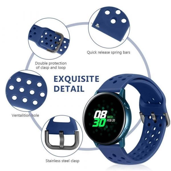 20mm-22mm-Silicone-band-for-Huawei-Watch-GT-2-Samsung-Galaxy-gear-s3-Amazfit-Bip-Smart-watch-strap