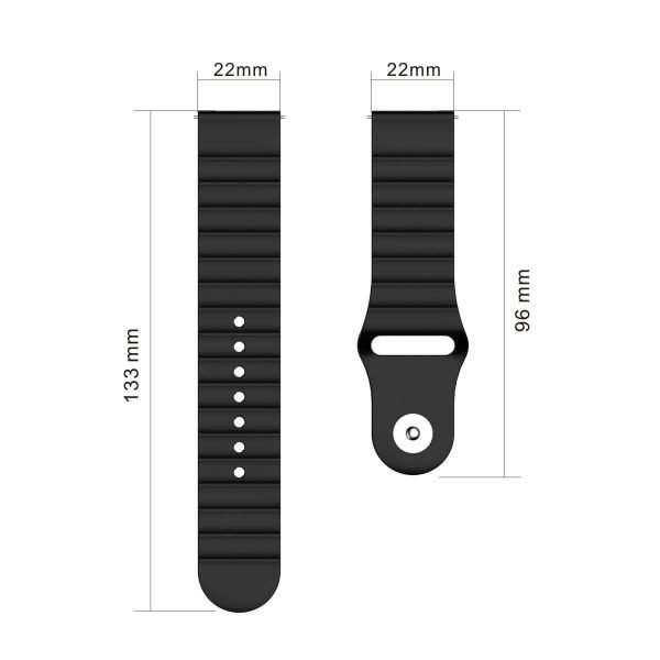 22mm Apple Buckle Silicone Watch Band Size