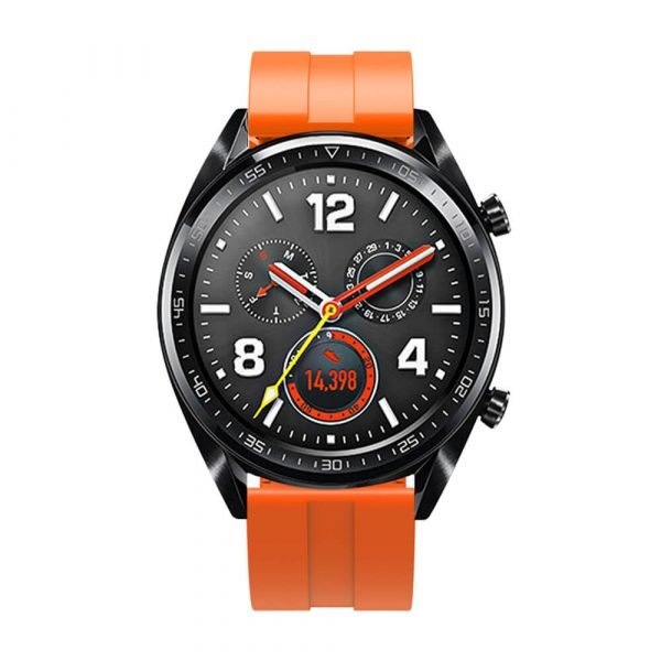 22mm silicone strap for HUAWEI WATCH GT 2 strap Orange 3