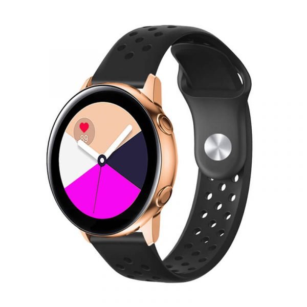 Breathable-Quick-Release-Silicone-Watch-Band-Strap-black-2