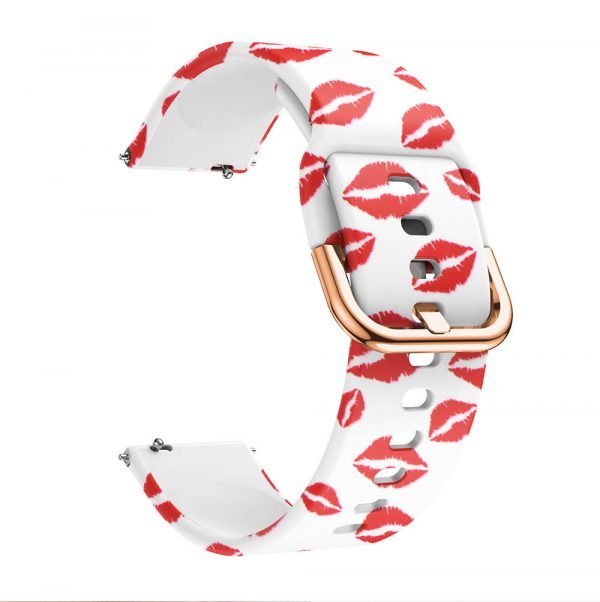 Red Lips Printed Silicone Watch Band