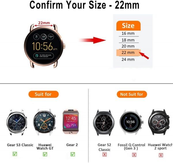 lug width 20mm smart watches